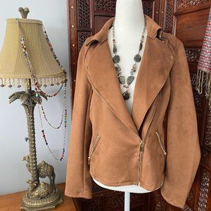 PHILOSOPHY Faux Suede Moto Jacket - Size Small NWOT